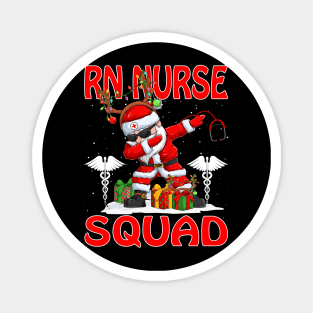 Christmas Rn Nurse Squad Reindeer Pajama Dabing Santa Magnet